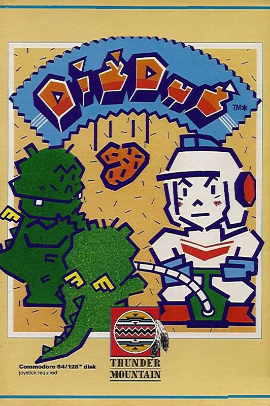 Dig Dug box art for Commodore 64
